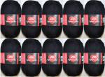 1000g (10x100g) Sockenwolle Sport Socks Red Heart 4-fach filzfrei schwarz 016
