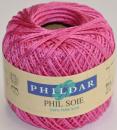 25g Phil Soie reine Seide von Phildar, fuchsia-magenta, ideal auch für Sophie Scarf